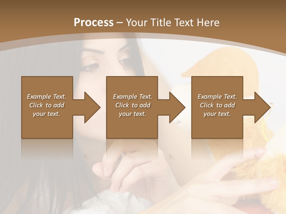 A Woman Laying In Bed Holding A Stuffed Animal PowerPoint Template