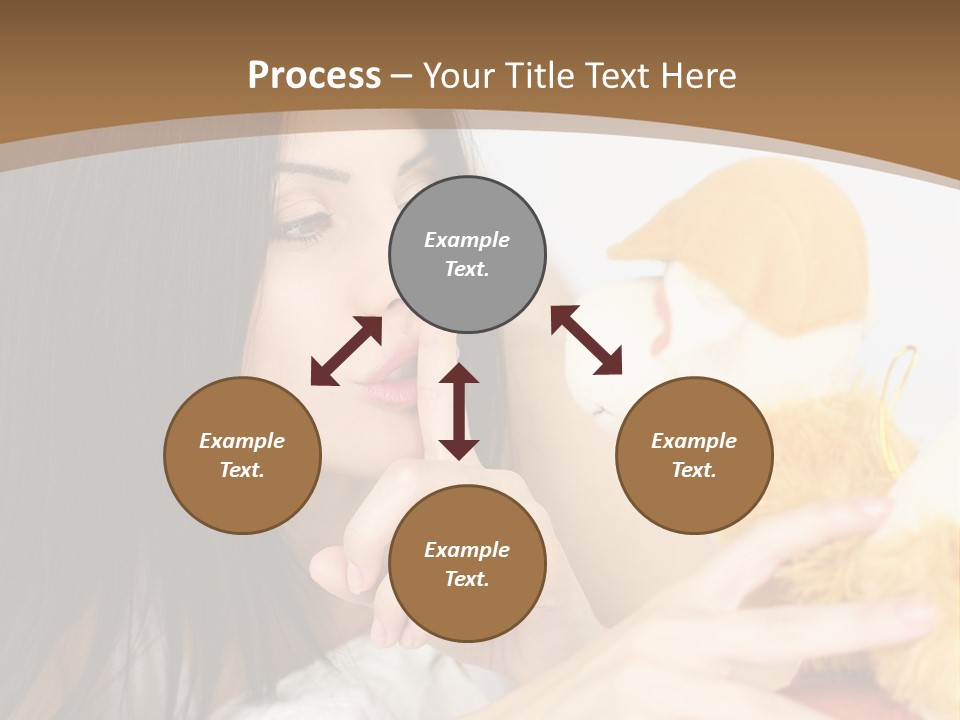 A Woman Laying In Bed Holding A Stuffed Animal PowerPoint Template