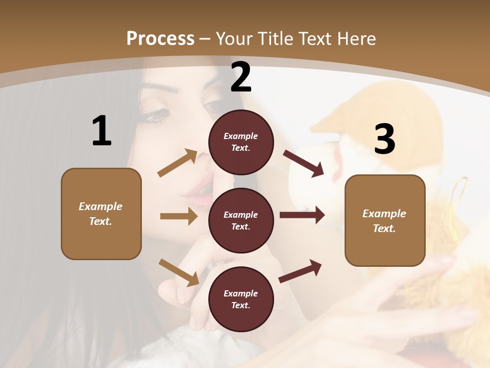 A Woman Laying In Bed Holding A Stuffed Animal PowerPoint Template