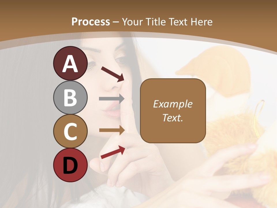 A Woman Laying In Bed Holding A Stuffed Animal PowerPoint Template