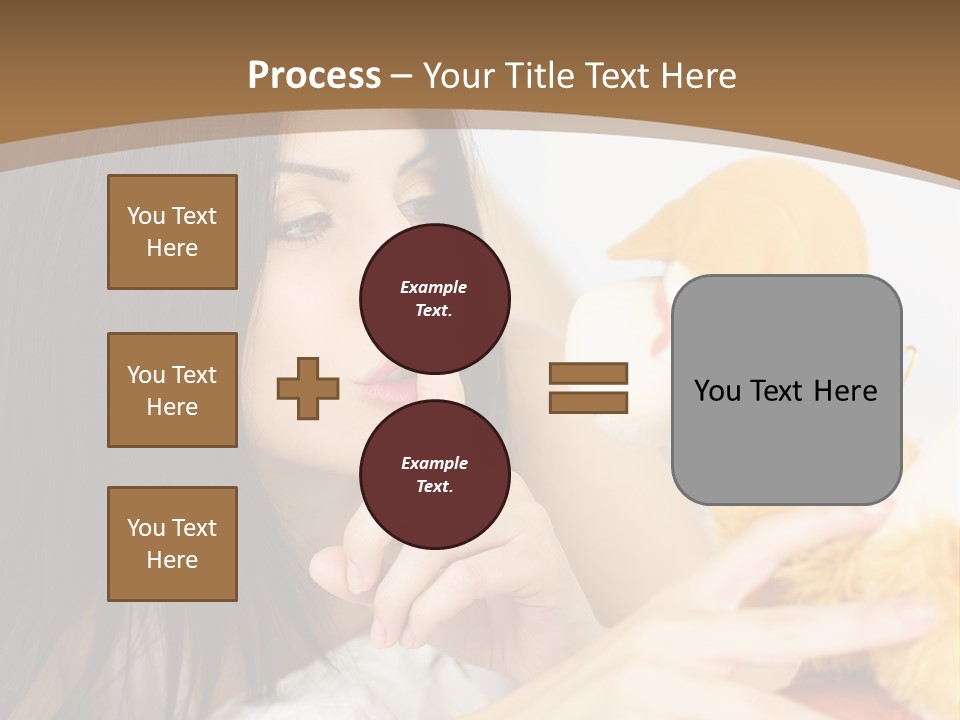 A Woman Laying In Bed Holding A Stuffed Animal PowerPoint Template