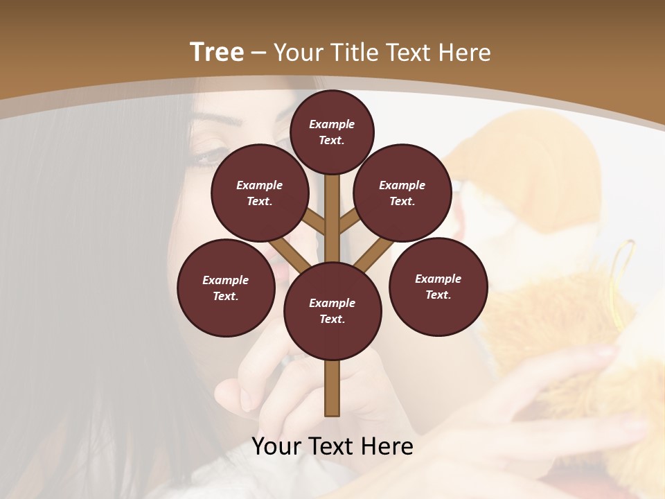 A Woman Laying In Bed Holding A Stuffed Animal PowerPoint Template