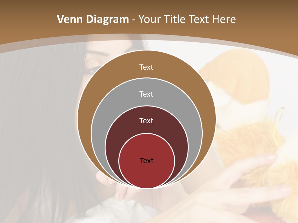 A Woman Laying In Bed Holding A Stuffed Animal PowerPoint Template