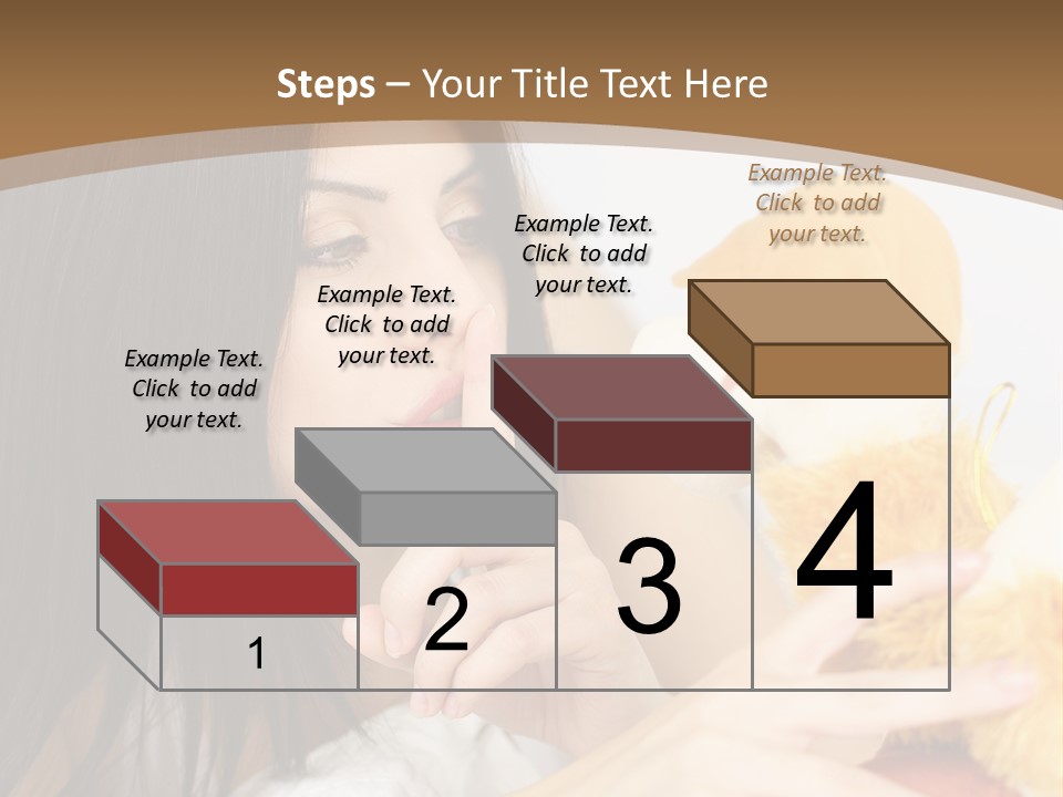 A Woman Laying In Bed Holding A Stuffed Animal PowerPoint Template