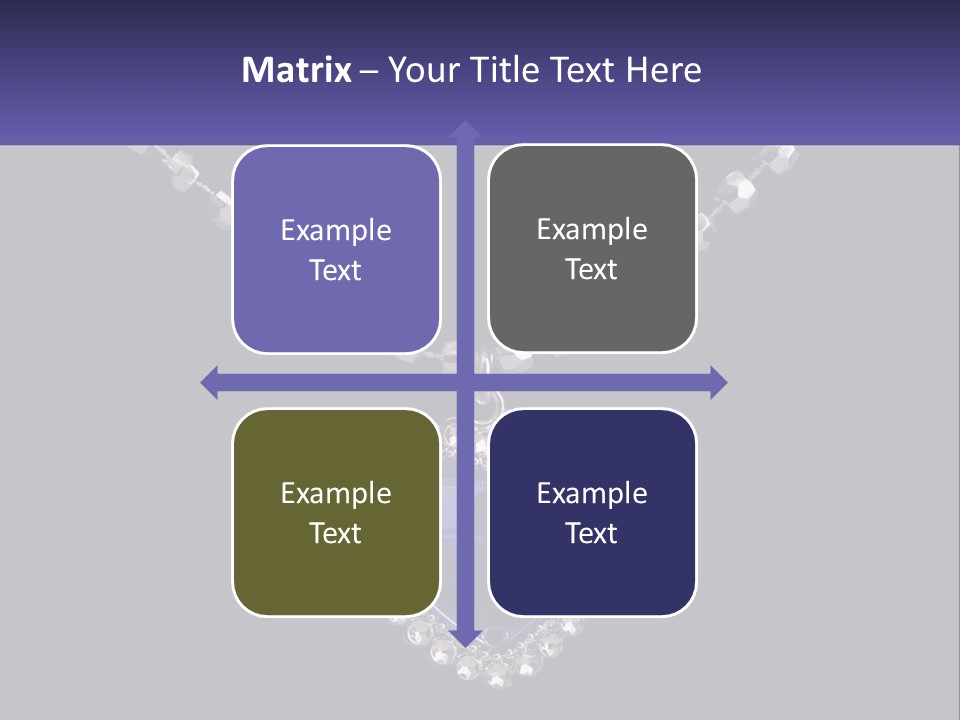 A Necklace With A Purple Heart On It PowerPoint Template