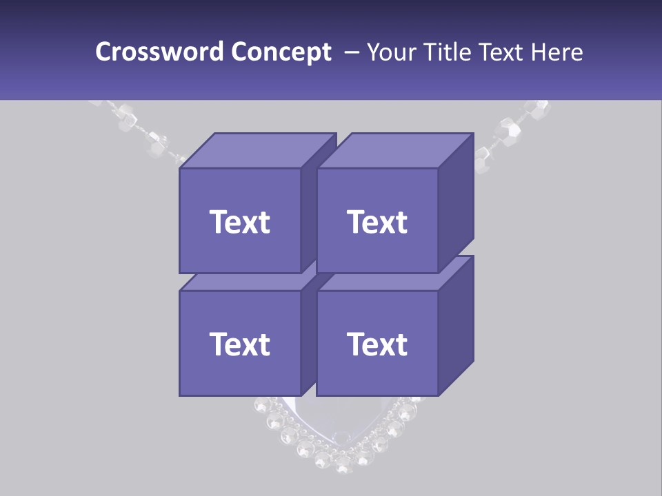 A Necklace With A Purple Heart On It PowerPoint Template