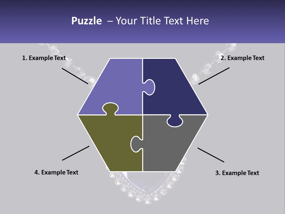 A Necklace With A Purple Heart On It PowerPoint Template