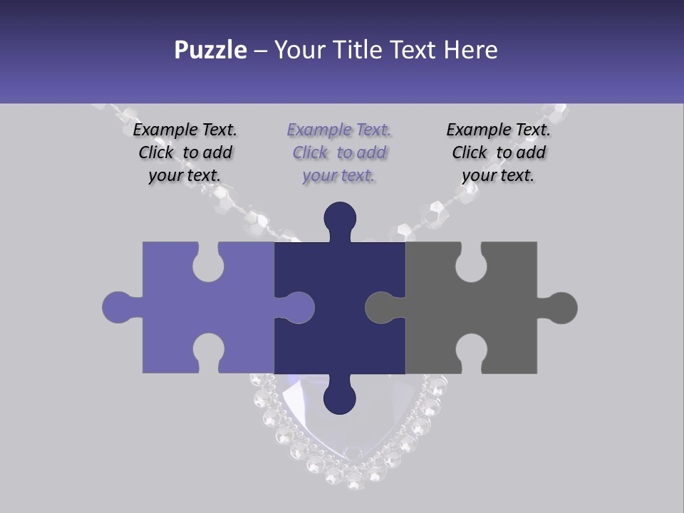 A Necklace With A Purple Heart On It PowerPoint Template