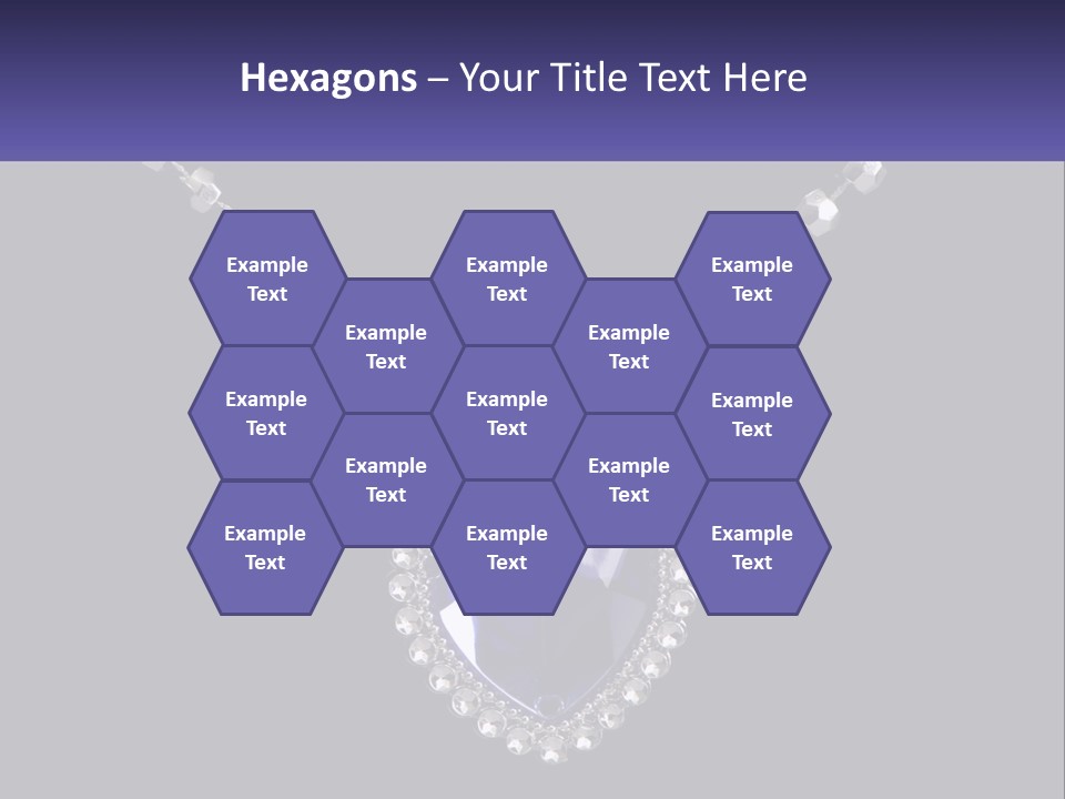 A Necklace With A Purple Heart On It PowerPoint Template