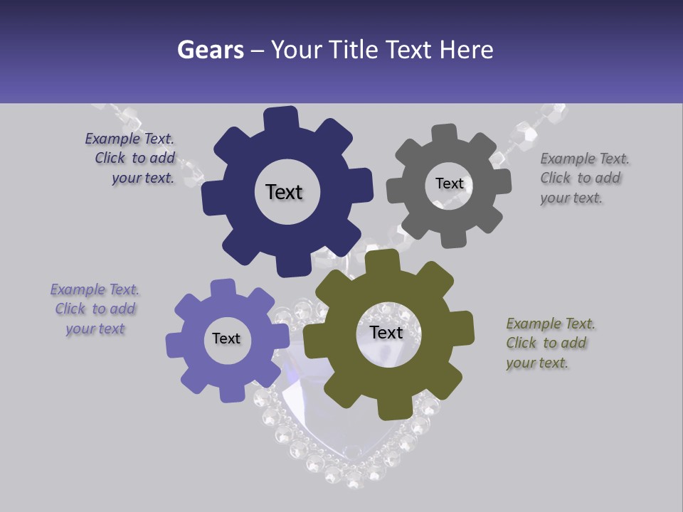 A Necklace With A Purple Heart On It PowerPoint Template