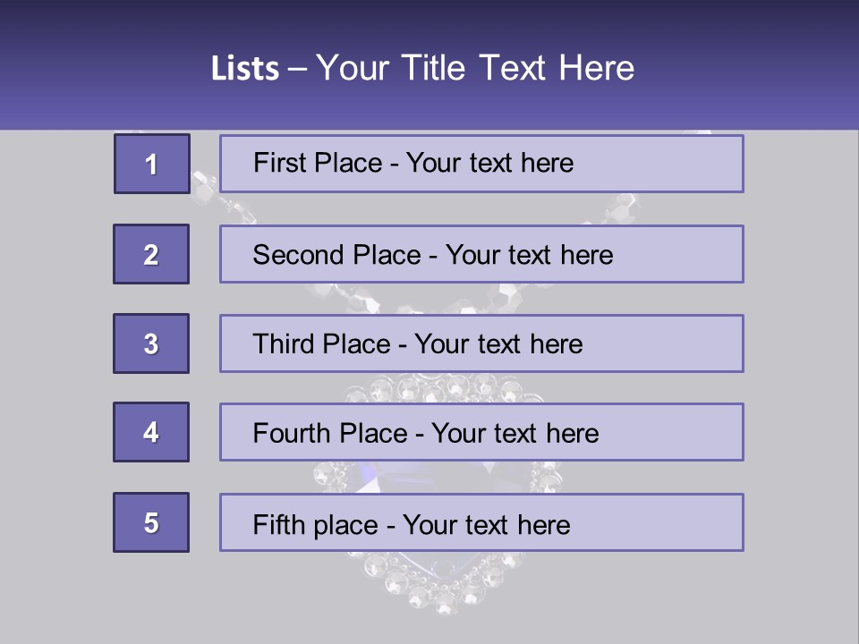 A Necklace With A Purple Heart On It PowerPoint Template