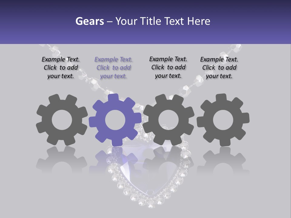 A Necklace With A Purple Heart On It PowerPoint Template