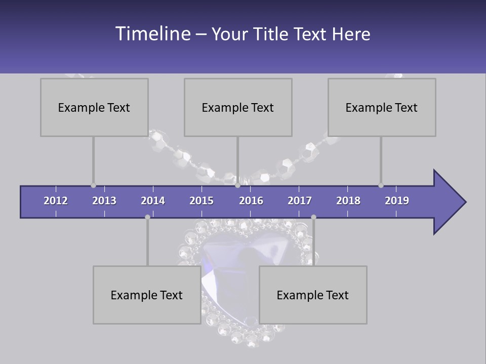 A Necklace With A Purple Heart On It PowerPoint Template