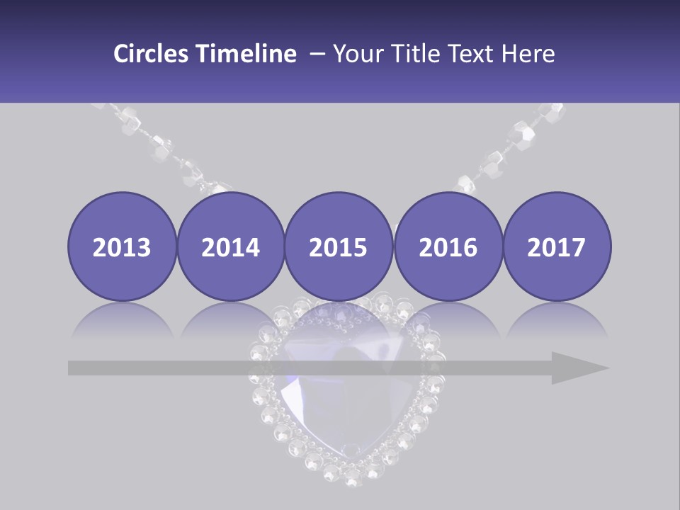 A Necklace With A Purple Heart On It PowerPoint Template