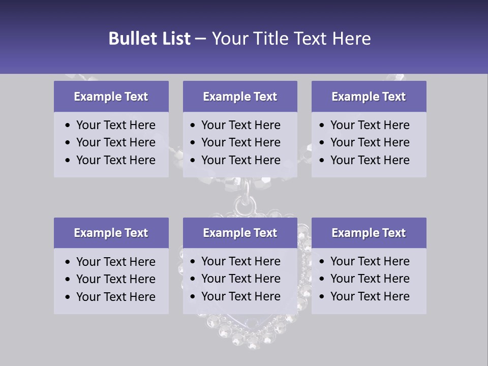 A Necklace With A Purple Heart On It PowerPoint Template