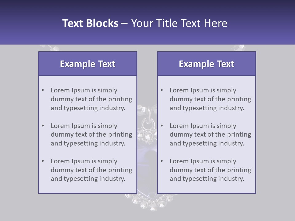 A Necklace With A Purple Heart On It PowerPoint Template