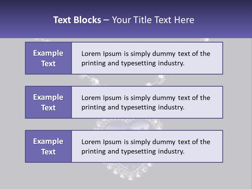 A Necklace With A Purple Heart On It PowerPoint Template