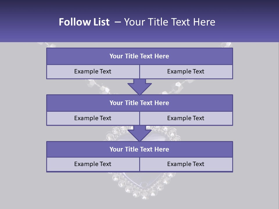 A Necklace With A Purple Heart On It PowerPoint Template