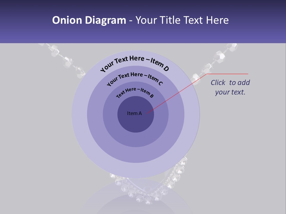 A Necklace With A Purple Heart On It PowerPoint Template