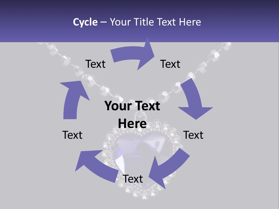 A Necklace With A Purple Heart On It PowerPoint Template