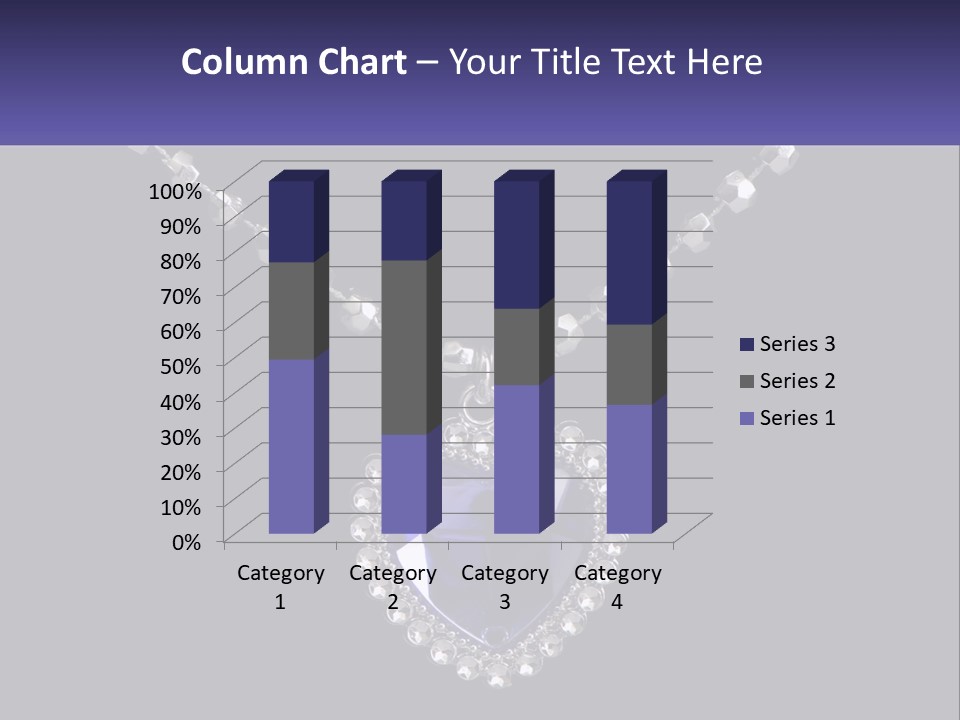 A Necklace With A Purple Heart On It PowerPoint Template