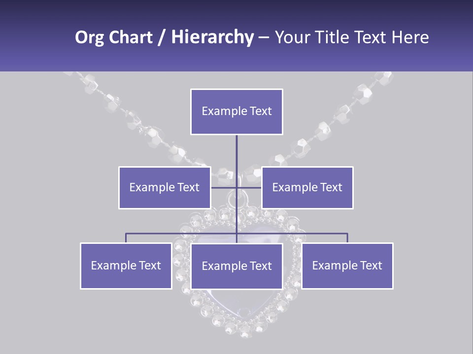 A Necklace With A Purple Heart On It PowerPoint Template