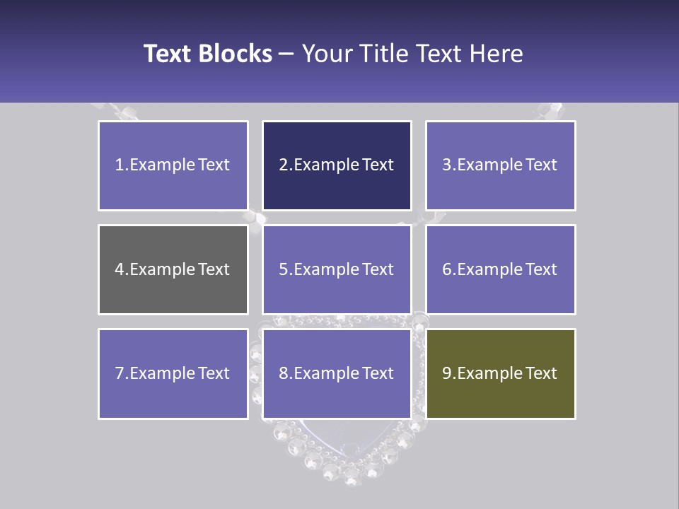 A Necklace With A Purple Heart On It PowerPoint Template