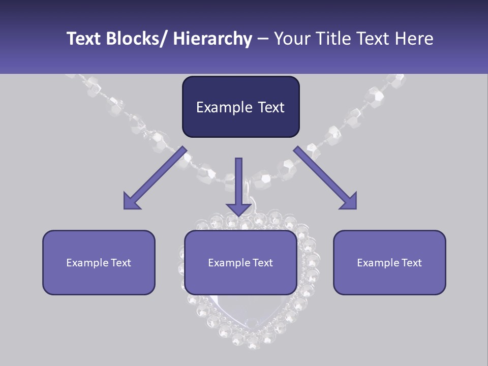 A Necklace With A Purple Heart On It PowerPoint Template