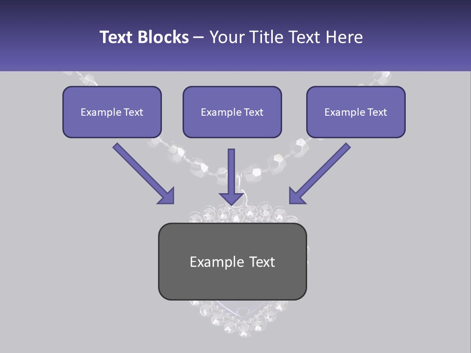 A Necklace With A Purple Heart On It PowerPoint Template