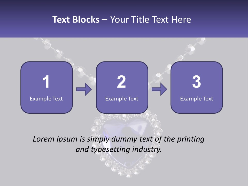 A Necklace With A Purple Heart On It PowerPoint Template