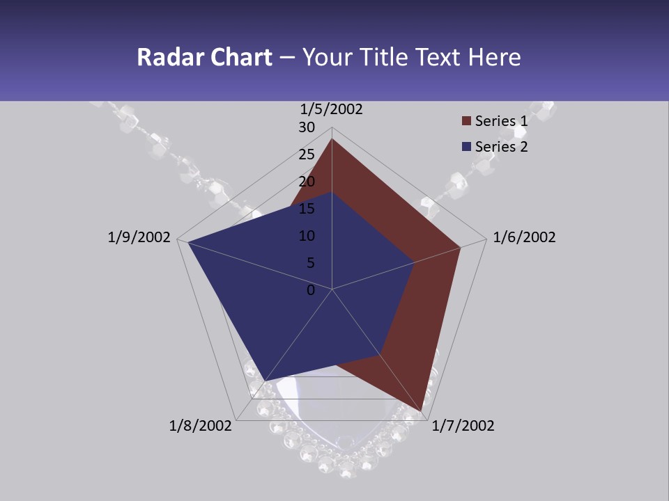 A Necklace With A Purple Heart On It PowerPoint Template
