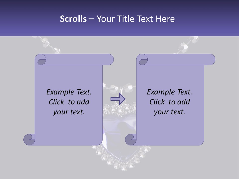 A Necklace With A Purple Heart On It PowerPoint Template