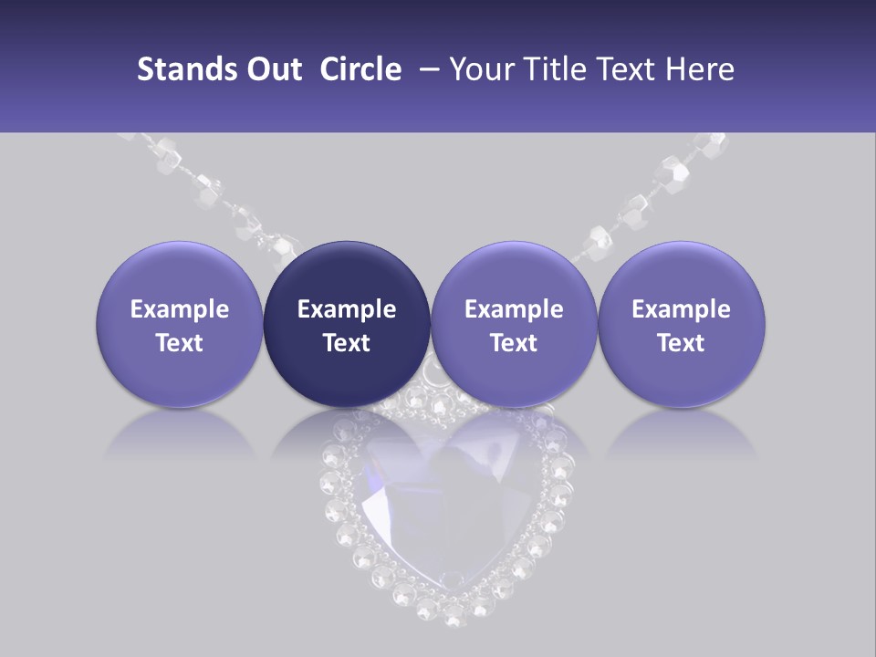 A Necklace With A Purple Heart On It PowerPoint Template