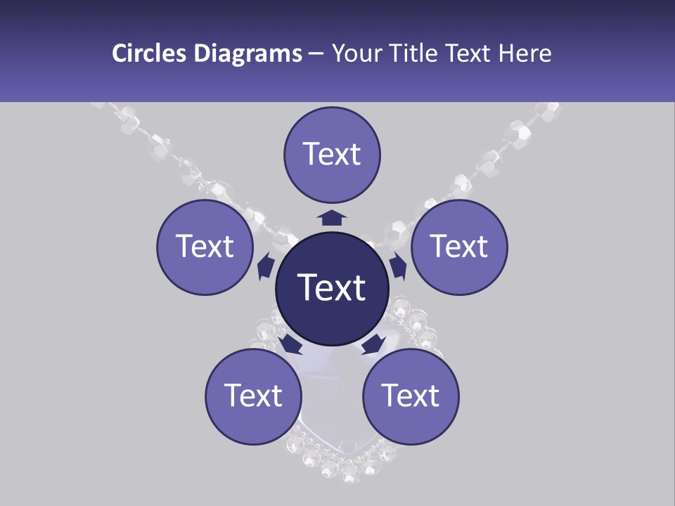 A Necklace With A Purple Heart On It PowerPoint Template