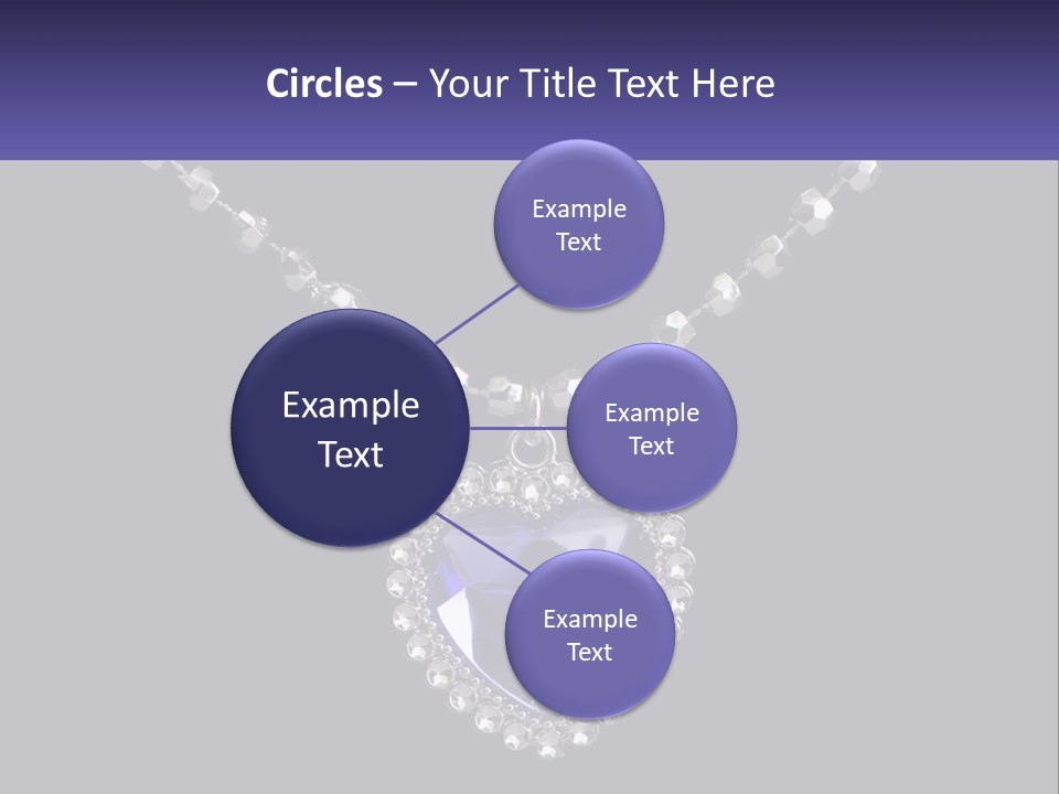 A Necklace With A Purple Heart On It PowerPoint Template