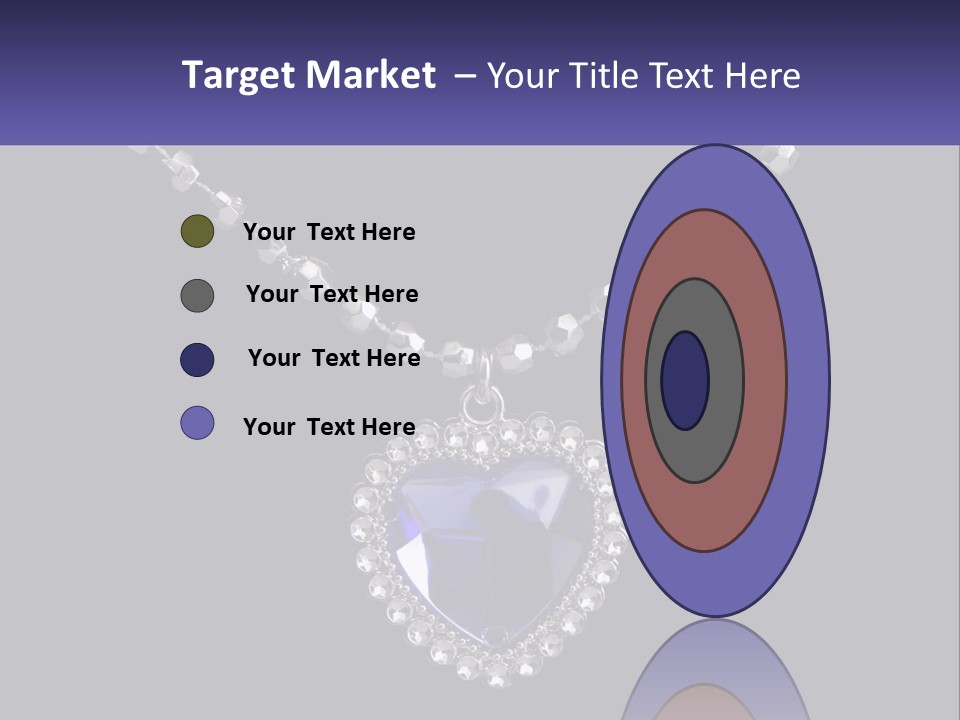 A Necklace With A Purple Heart On It PowerPoint Template