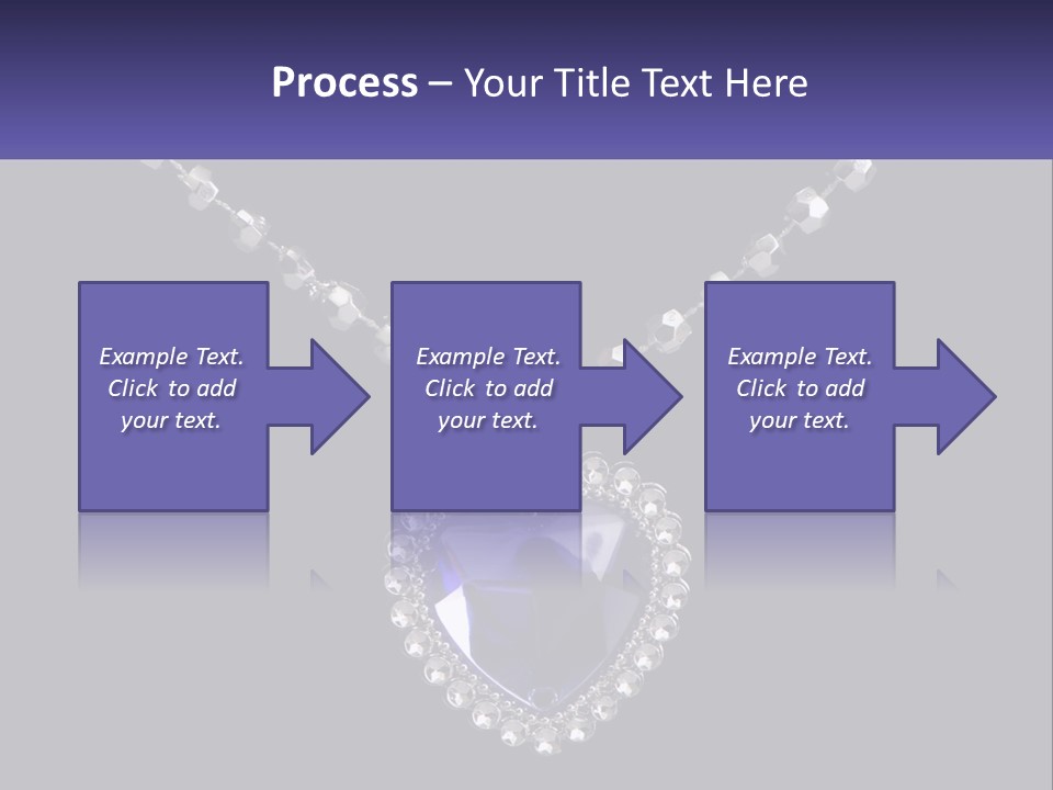 A Necklace With A Purple Heart On It PowerPoint Template