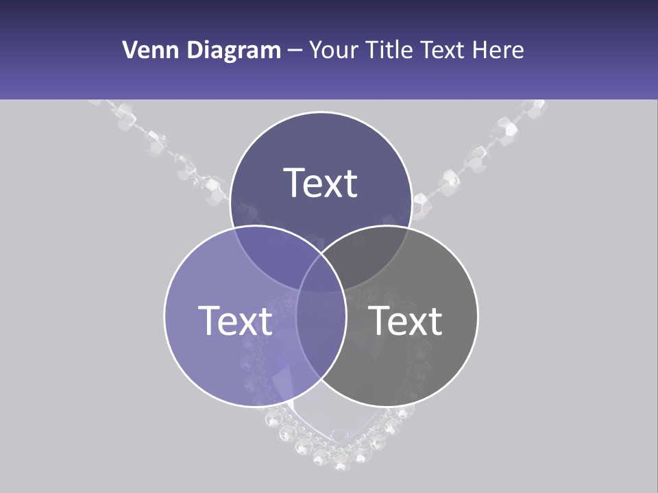 A Necklace With A Purple Heart On It PowerPoint Template