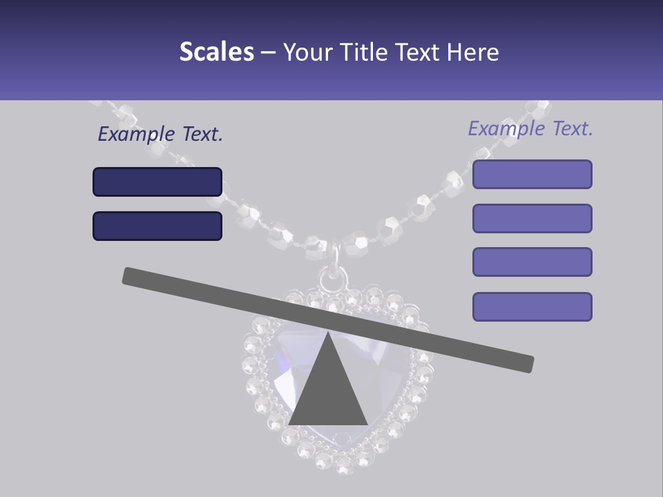 A Necklace With A Purple Heart On It PowerPoint Template