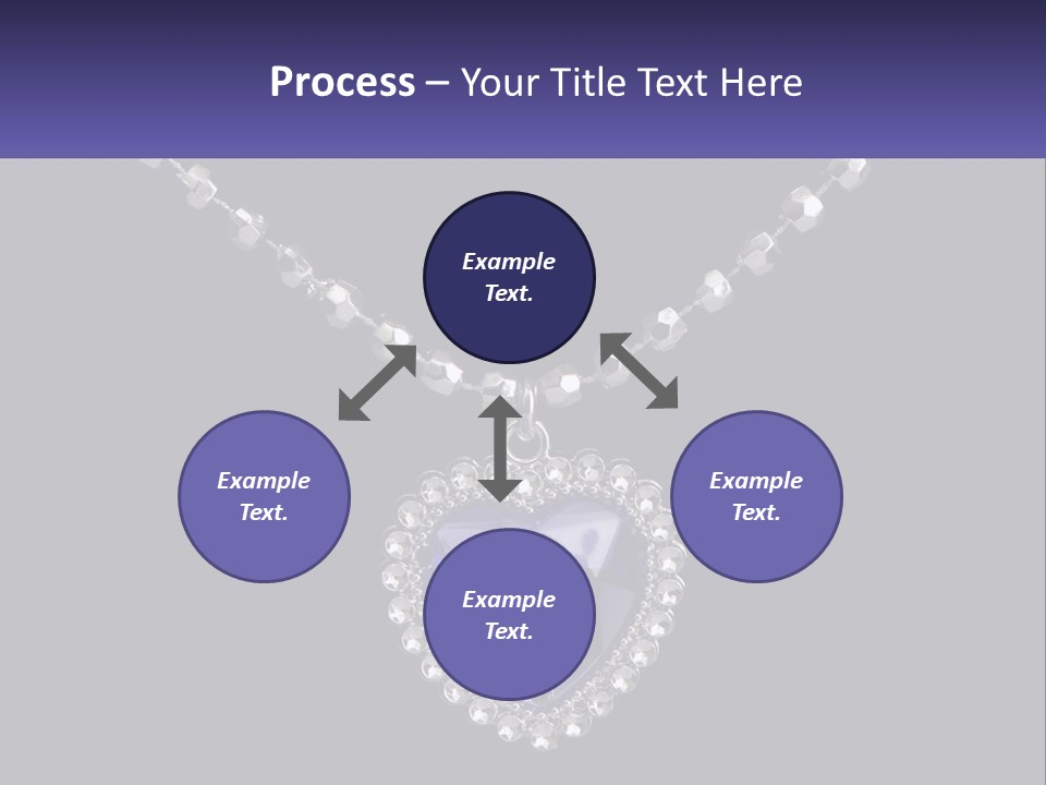 A Necklace With A Purple Heart On It PowerPoint Template