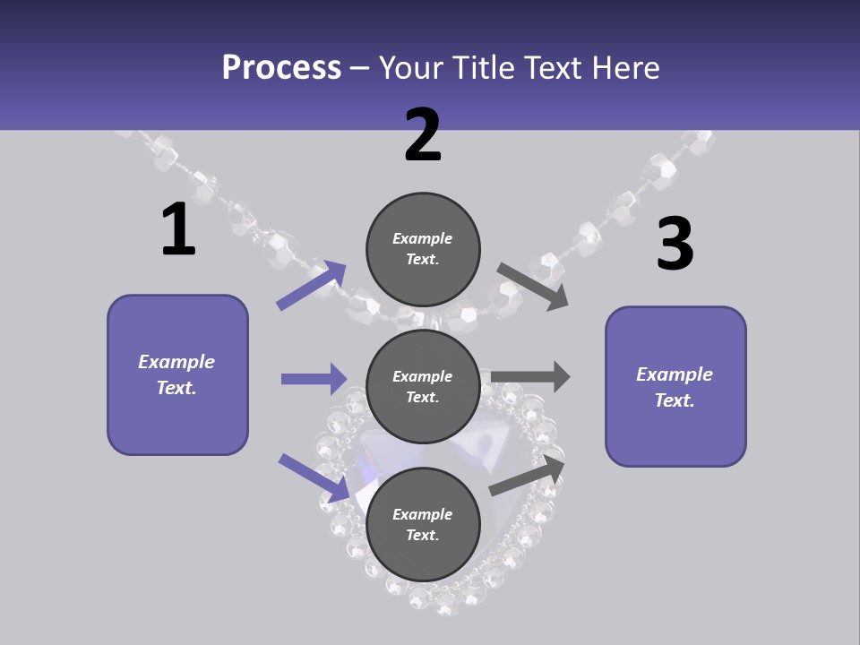 A Necklace With A Purple Heart On It PowerPoint Template