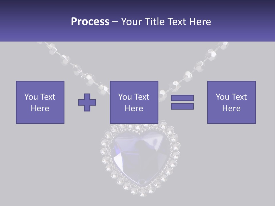 A Necklace With A Purple Heart On It PowerPoint Template