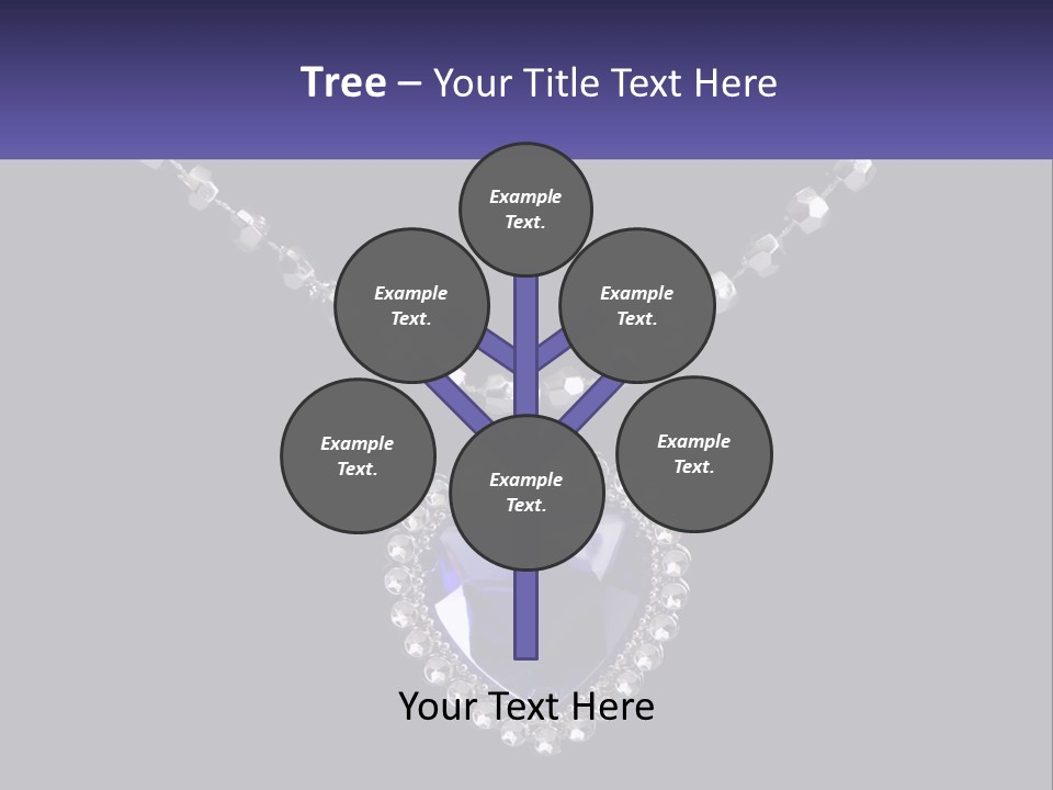 A Necklace With A Purple Heart On It PowerPoint Template