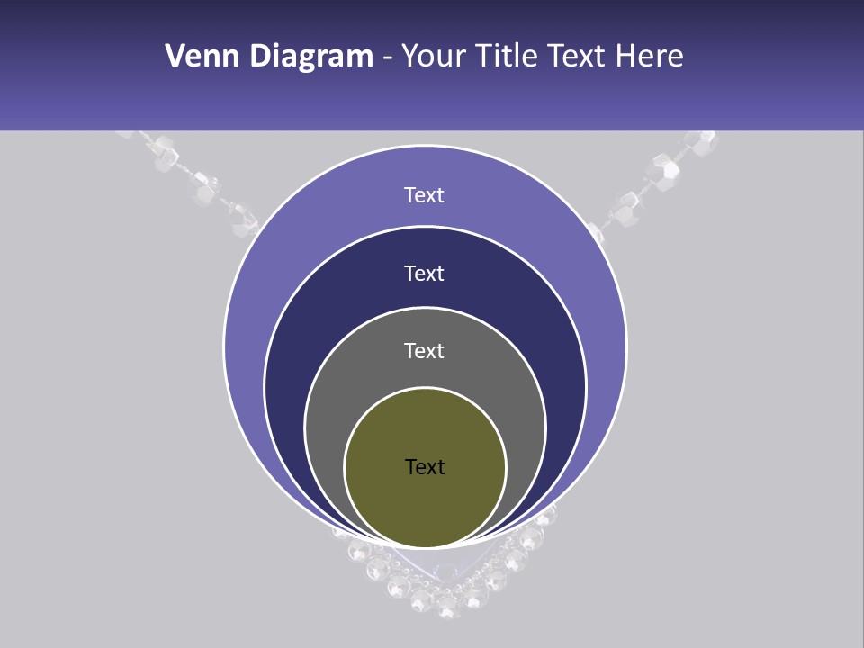 A Necklace With A Purple Heart On It PowerPoint Template