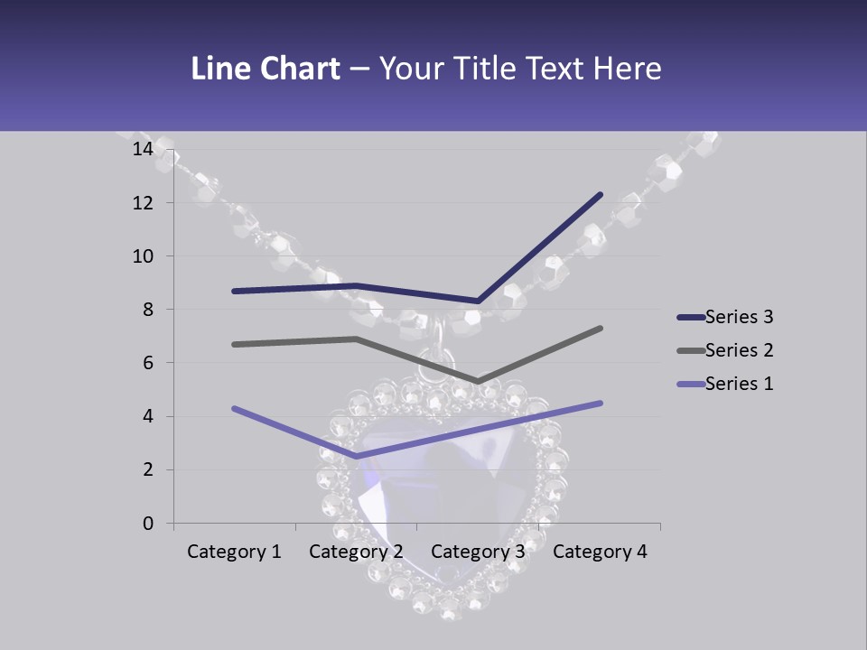 A Necklace With A Purple Heart On It PowerPoint Template