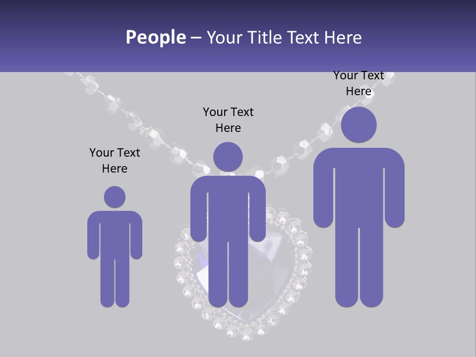 A Necklace With A Purple Heart On It PowerPoint Template