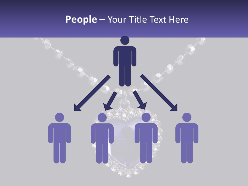 A Necklace With A Purple Heart On It PowerPoint Template