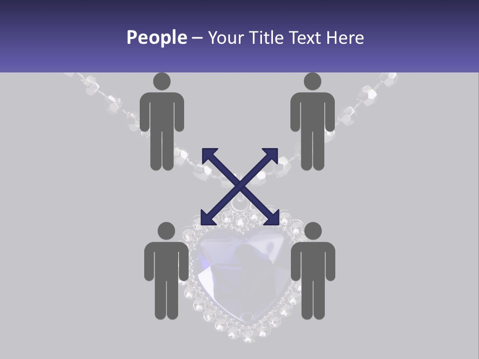 A Necklace With A Purple Heart On It PowerPoint Template