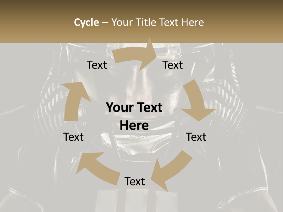 A Football Player Holding His Helmet Over His Face PowerPoint Template