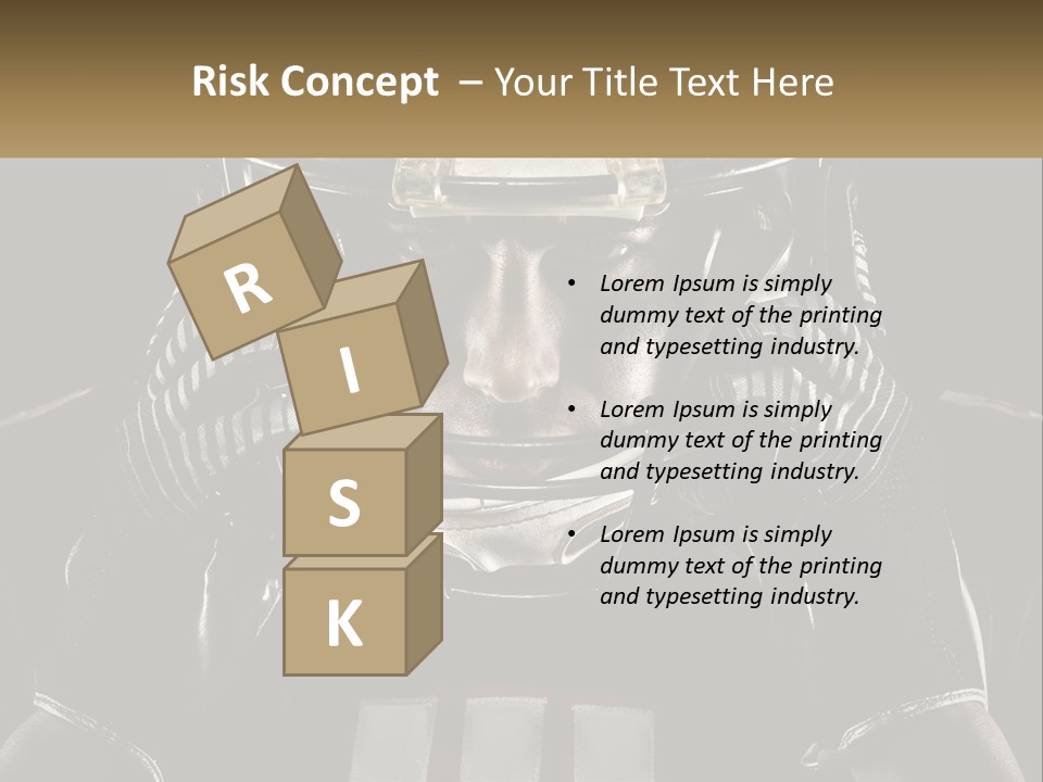 A Football Player Holding His Helmet Over His Face PowerPoint Template